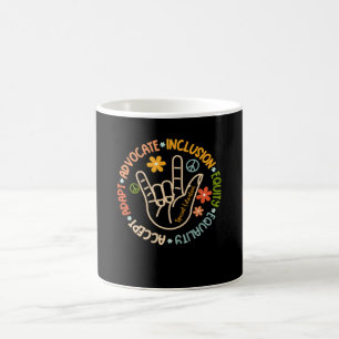 Taza De Café Promover Inclusión Equidad Igualdad Aceptar Adapta