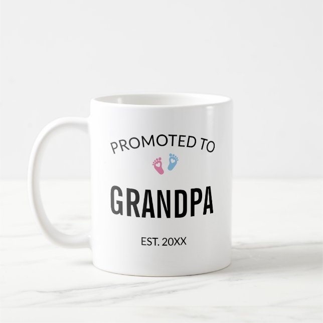 Taza De Café Promovida a la Invitación de embarazo en el abuelo (Izquierda)