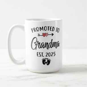 Taza De Café Promovido a la abuela 2025 pronto para ser abuela