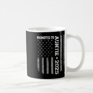 Taza De Café Promovido A La Tía Est 2025 La Vintage Bandera Est