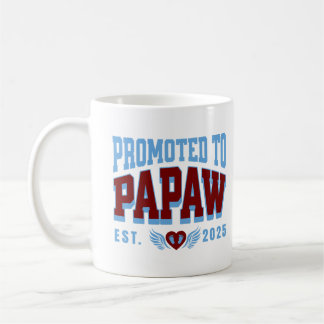 Taza De Café Promovido A Papaw Est. invitación del embarazo