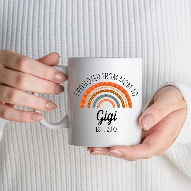 Taza De Café Promovido De Mamá A Gigi Est 2024 Nueva Abuela (Subido por el creador)