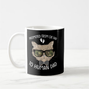 Taza De Café Promovido De Papá Gato A Padre Humano Día T-S