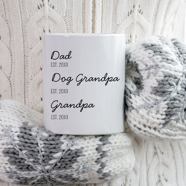 Taza De Café Promovido Del Abuelo Perro Al Nuevo Abuelo Humano (Subido por el creador)