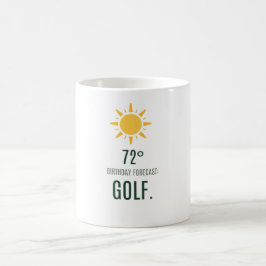 Taza De Café Pronóstico de cumpleaños de golf para golfista