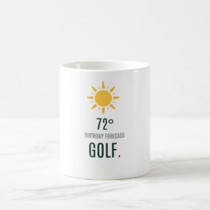 Taza De Café Pronóstico de cumpleaños de golf para golfista
