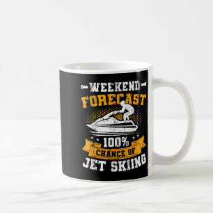 Taza De Café Pronóstico de fin de semana en moto de agua divert