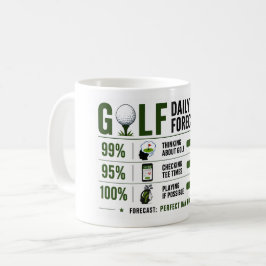 Taza De Café Pronóstico del tiempo divertido de golf 