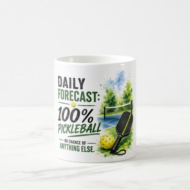 Taza De Café Pronóstico diario de vida de Pickleball (Centro)