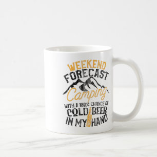 Taza De Café Pronóstico divertido de fin de semana de camping 1