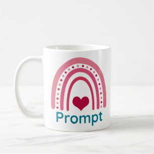 Taza De Café Pronto Viva Magenta Boho Arcoiris