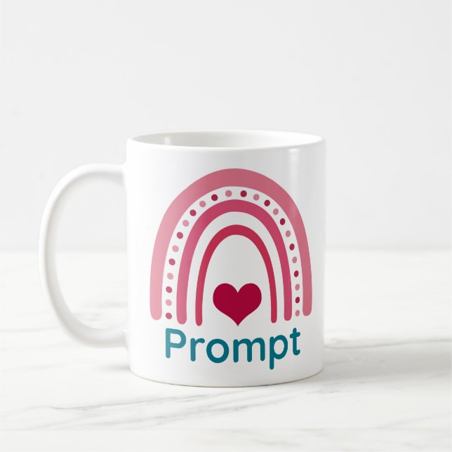 Taza De Café Pronto Viva Magenta Boho Arcoiris (Izquierda)
