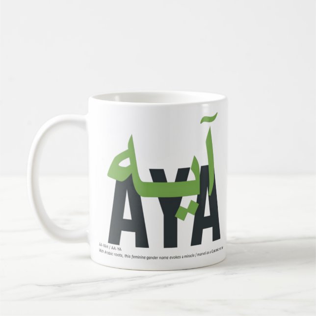 Taza De Café Pronunciación y significado del nombre Aya (Izquierda)