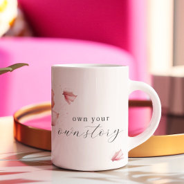 Taza De Café Propiciar tu propia historia | Pétalos de flores |