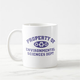 Taza De Café Propiedad De Las Ciencias Ambientales (púrpura)