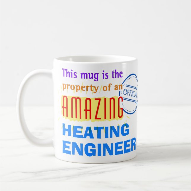 Taza De Café Propiedad de un increíble ingeniero de calefacción (Izquierda)