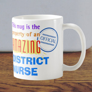 Taza De Café Propiedad de una enfermera de distrito asombrosa
