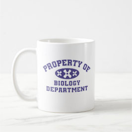 Taza De Café Propiedad del Departamento de Biología (púrpura) M