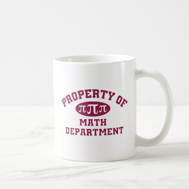Taza De Café Propiedad Del Departamento De Matemáticas (Derecha)