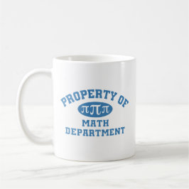 Taza De Café Propiedad Del Departamento De Matemáticas (azul)