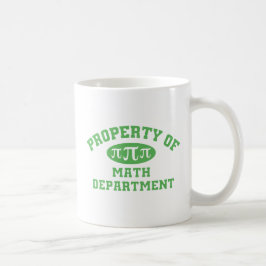 Taza De Café Propiedad Del Departamento De Matemáticas (verde)