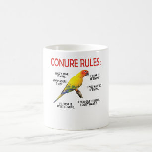 Taza De Café Propietario de Conure Conure Lover Parrot Pájaro 