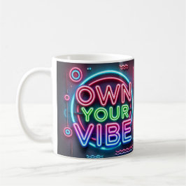 Taza De Café Propietario de su Vibe - Neon Coffee Mug
