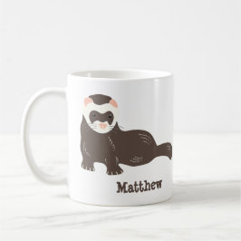 Taza De Café Propietarios de ferret personalizados de dos caras
