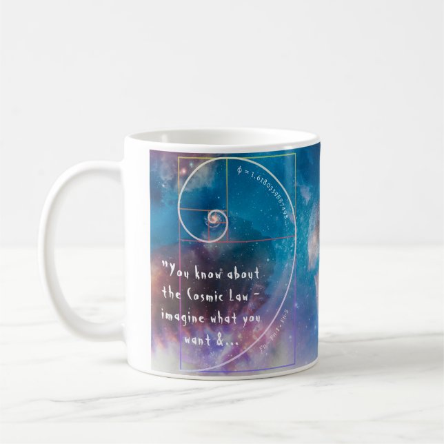 Taza De Café proporción dorada fibonacci infinito universo medu (Izquierda)