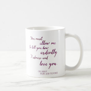 Taza De Café Proposal de Sr. Darcy - Jane Austen, orgullo y