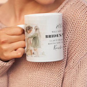 Taza De Café Propuesta de Dama de Honor Tendencia 2 Fotos ¿Será