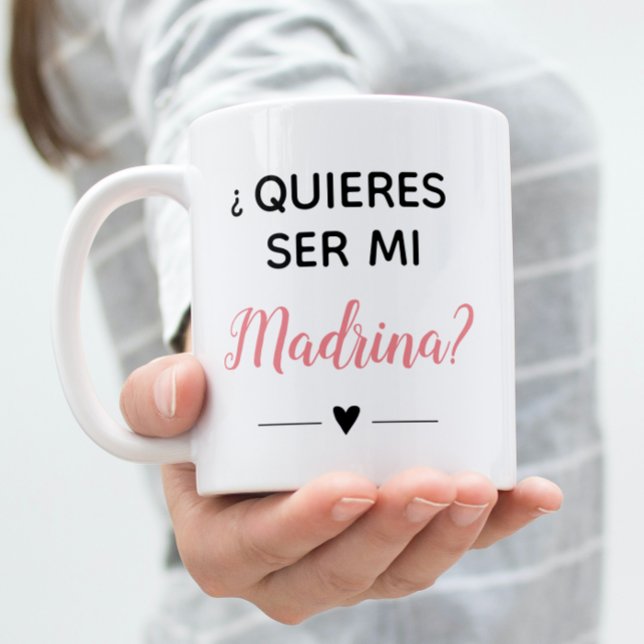 Taza De Café Propuesta de Rosa Quieres Ser Mi Madrina Madrina (Subido por el creador)