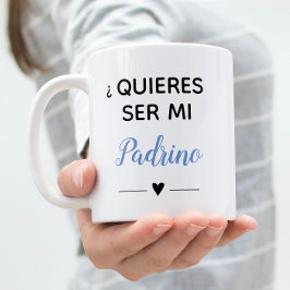 Taza De Café Propuesta del padrino Blue quieres ser mi Padrino