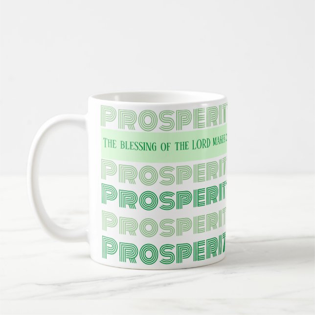 Taza De Café Prosperidad Biblia versus proverbios (Izquierda)