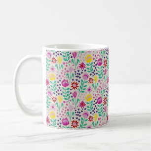 Taza De Café Protea Floral Block Print Millefleur Luces