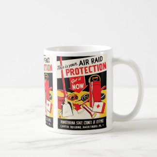 Taza De Café Protección contra ataques aéreos