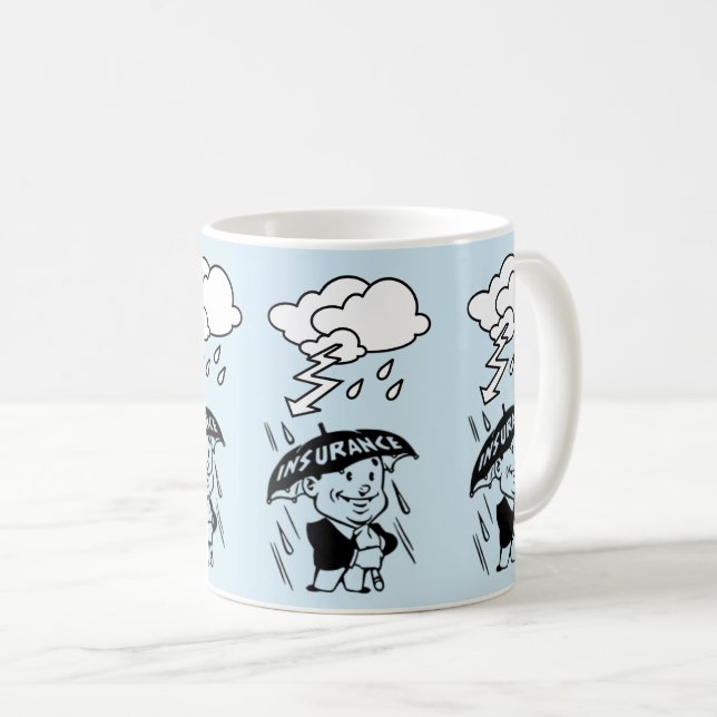 Taza De Café Protección de pólizas de seguro y concepto de segu (Anverso derecho)
