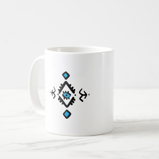 Taza De Café Protección espiritual amazigh argelina Ojo malvado (Anverso izquierdo)