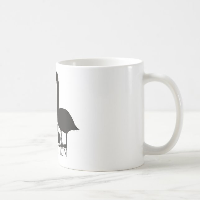 Taza De Café Protección permanente de cisnes (Derecha)