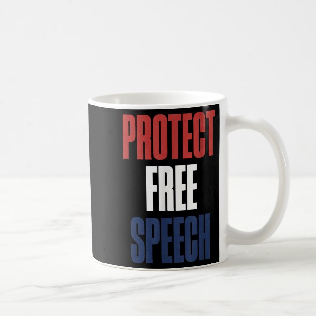 Taza De Café Protect Speech Patriotic Men And Women  (Derecha)