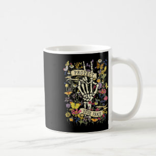 Taza De Café Protege Tu Paz Flores Silvestres Retro Salud Menta
