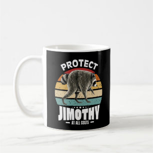 Taza De Café Proteger a Jimothy a toda costa Mapache viral lind