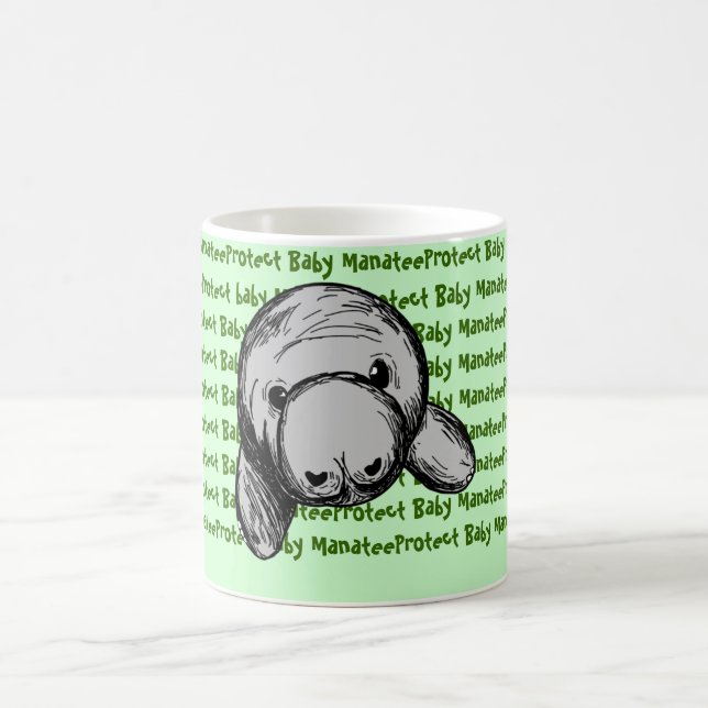 Taza De Café Proteger a los bebés Manatee (Centro)