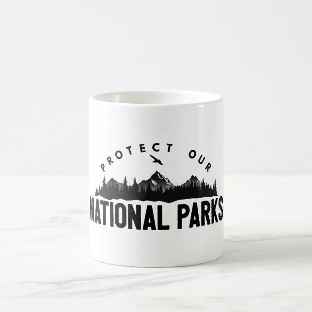 Taza De Café Proteger el apoyo a nuestros parques nacionales (Centro)