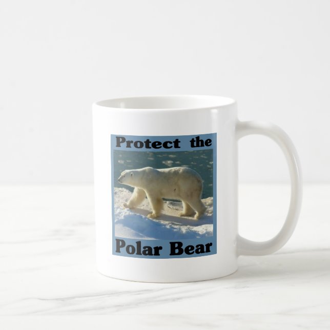 Taza De Café Proteger el oso polar (Derecha)
