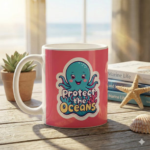 Taza De Café Proteger el pulpo de los océanos