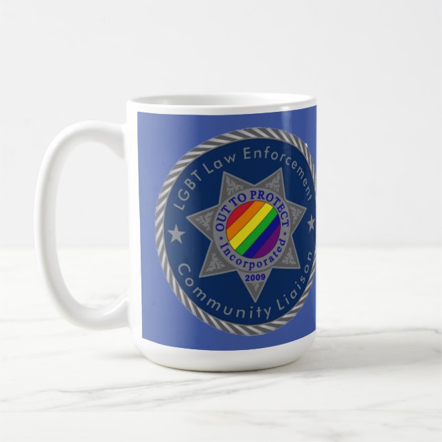 Taza De Café Proteger la agrupación de enlace comunitario LGBT (Izquierda)
