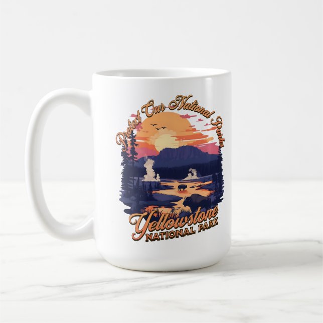 Taza De Café Proteger los Parques Nacionales Desviar Parques DO (Izquierda)