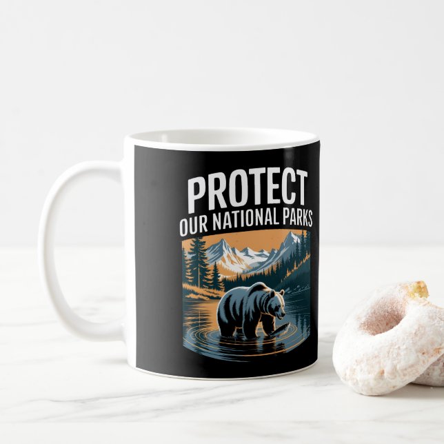 Taza De Café Proteger nuestros Parques Nacionales (Con donut)