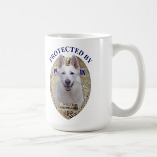 Taza De Café Protegido por el pastor blanco